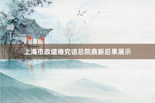 上海市政缱绻究诘总院鼎新后果展示